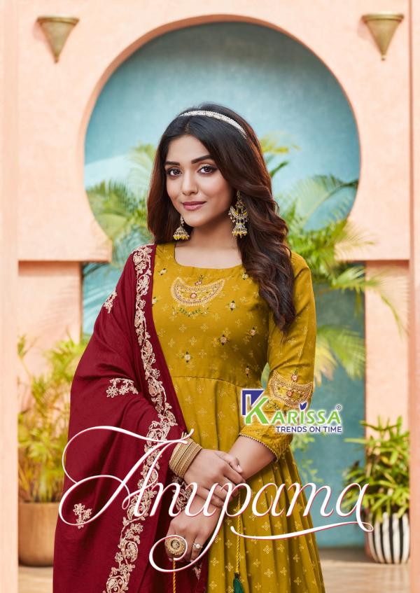 Karissa Anupama Silky Muslin Designer Exclusive Readymade Suit